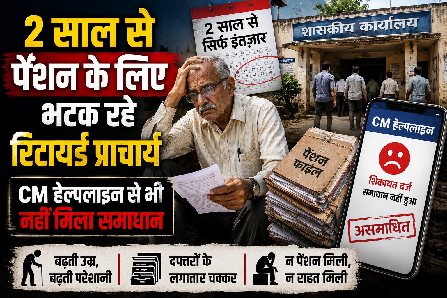 2 साल से पेंशन के लिए भटक रहे रिटायर्ड प्राचार्य, बोले- न्याय नहीं मिला तो करूंगा आत्महत्या