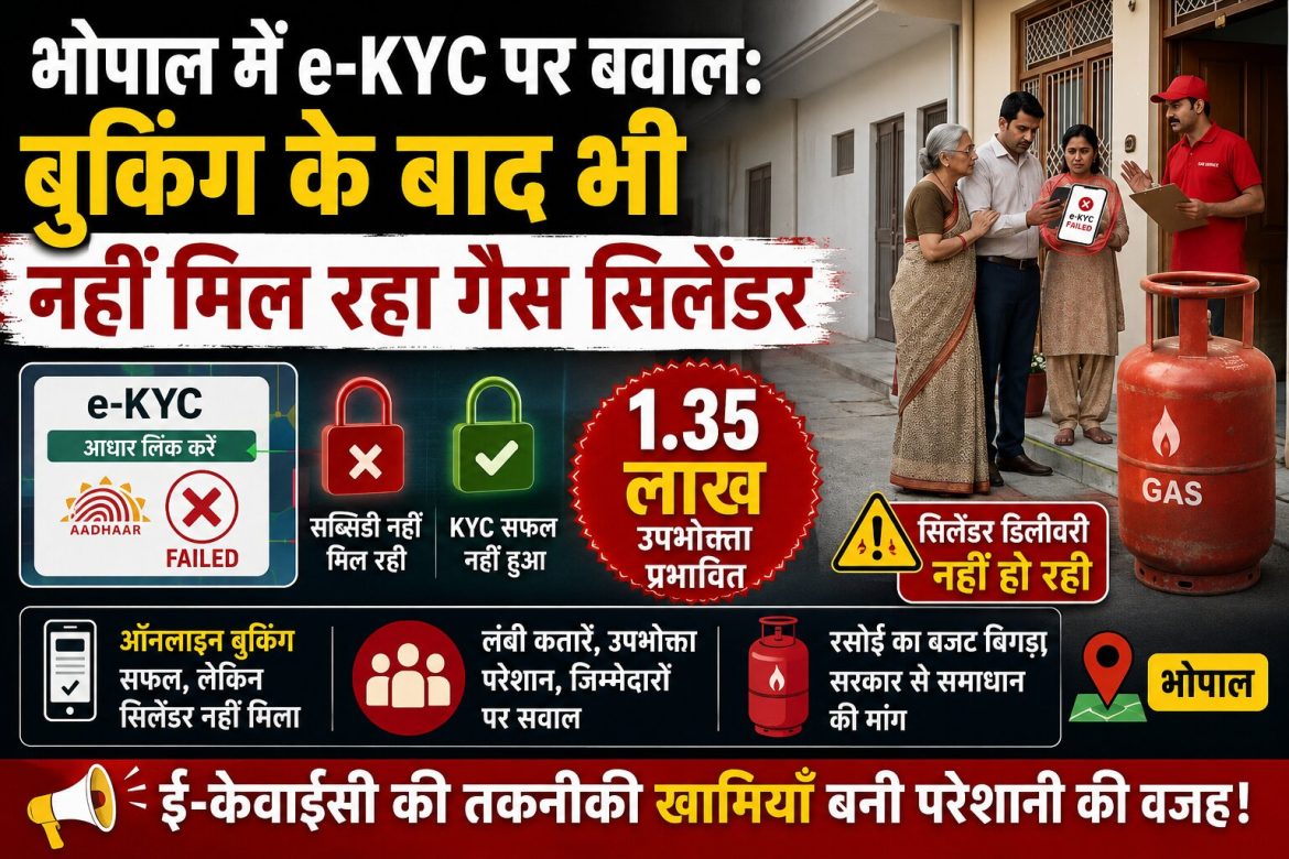 बुकिंग के बाद भी नहीं मिल रहा गैस सिलेंडर, 1.35 लाख उपभोक्ता प्रभावित