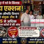 रायपुर में पुलिस और औषधि विभाग की संयुक्त टीम मेडिकल स्टोर्स की जांच करते हुए।