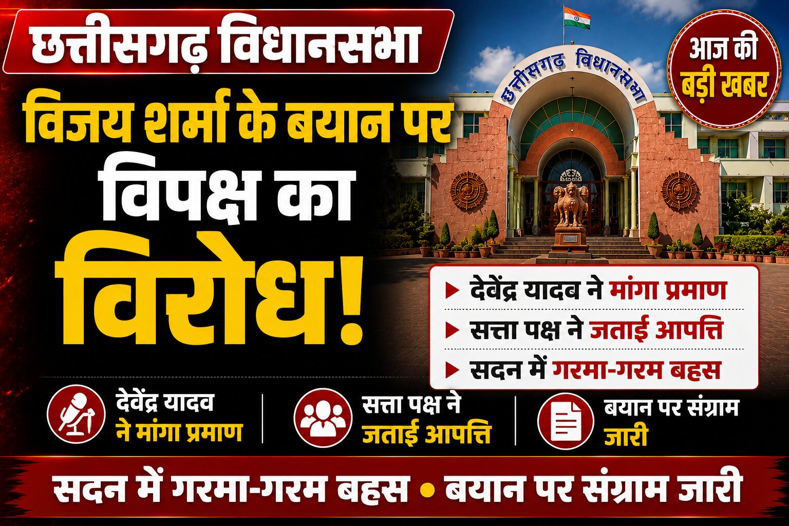 छत्तीसगढ़ विधानसभा: राहुल गांधी का नाम लेते ही सदन में हंगामा