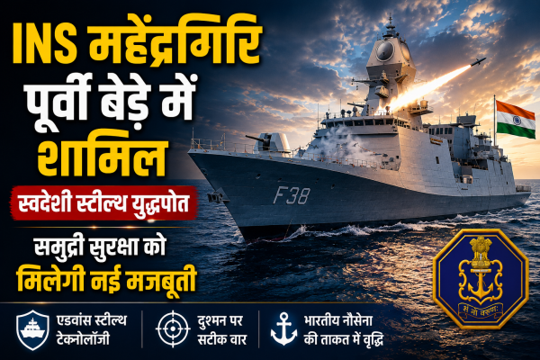 INS Mahendragiri: भारतीय नौसेना के पूर्वी बेड़े में शामिल हुआ स्वदेशी स्टील्थ युद्धपोत, समुद्री सुरक्षा को मिलेगी नई मजबूती