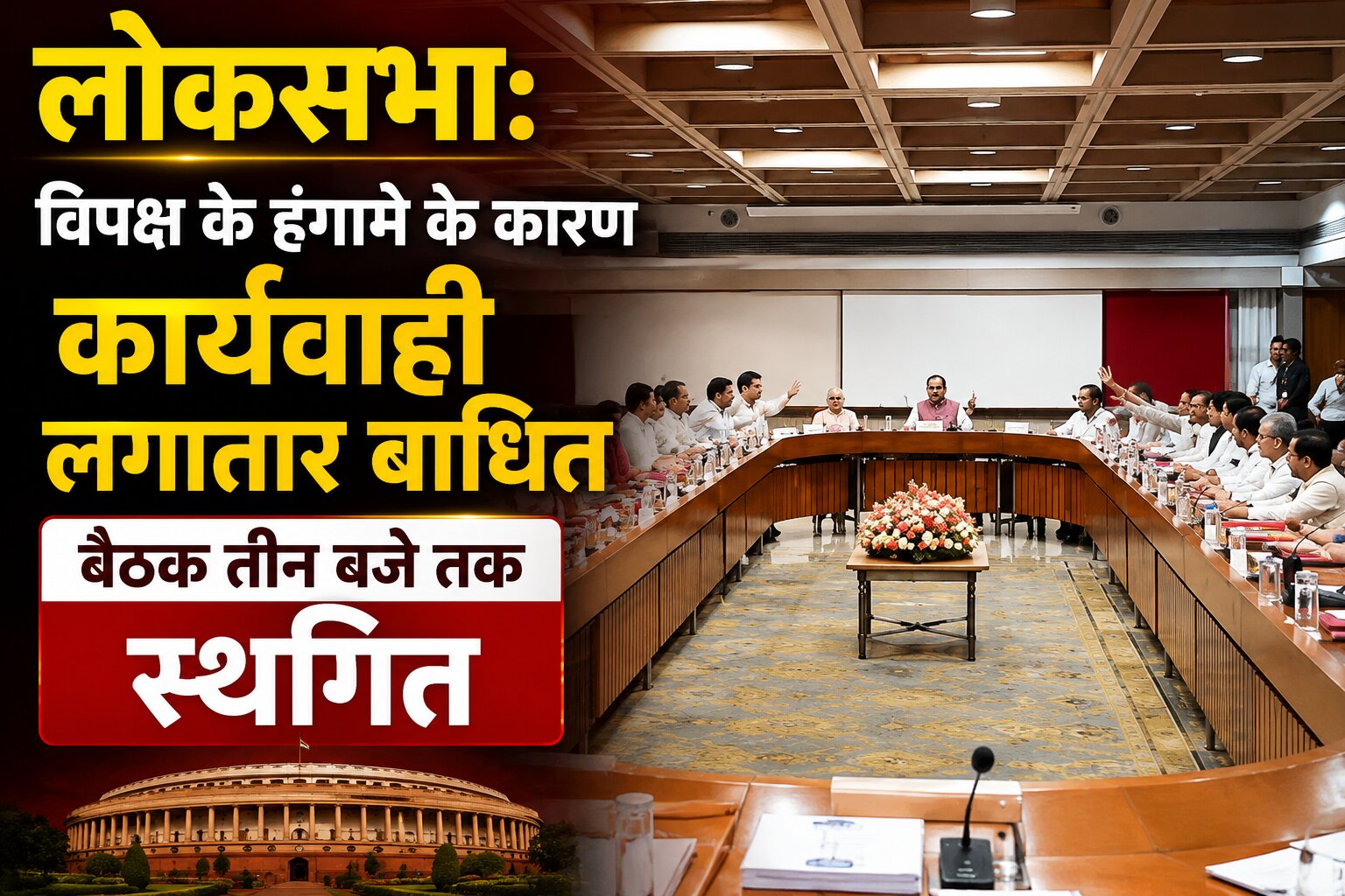 लोकसभा के मानसून सत्र के दौरान विपक्षी सांसदों की नारेबाजी और सदन की कार्यवाही