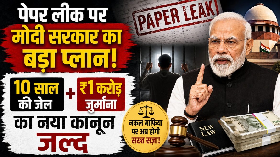 पेपर लीक पर मोदी सरकार का बड़ा प्लान! 10 साल की जेल और ₹1 करोड़ जुर्माने का नया कानून जल्द
