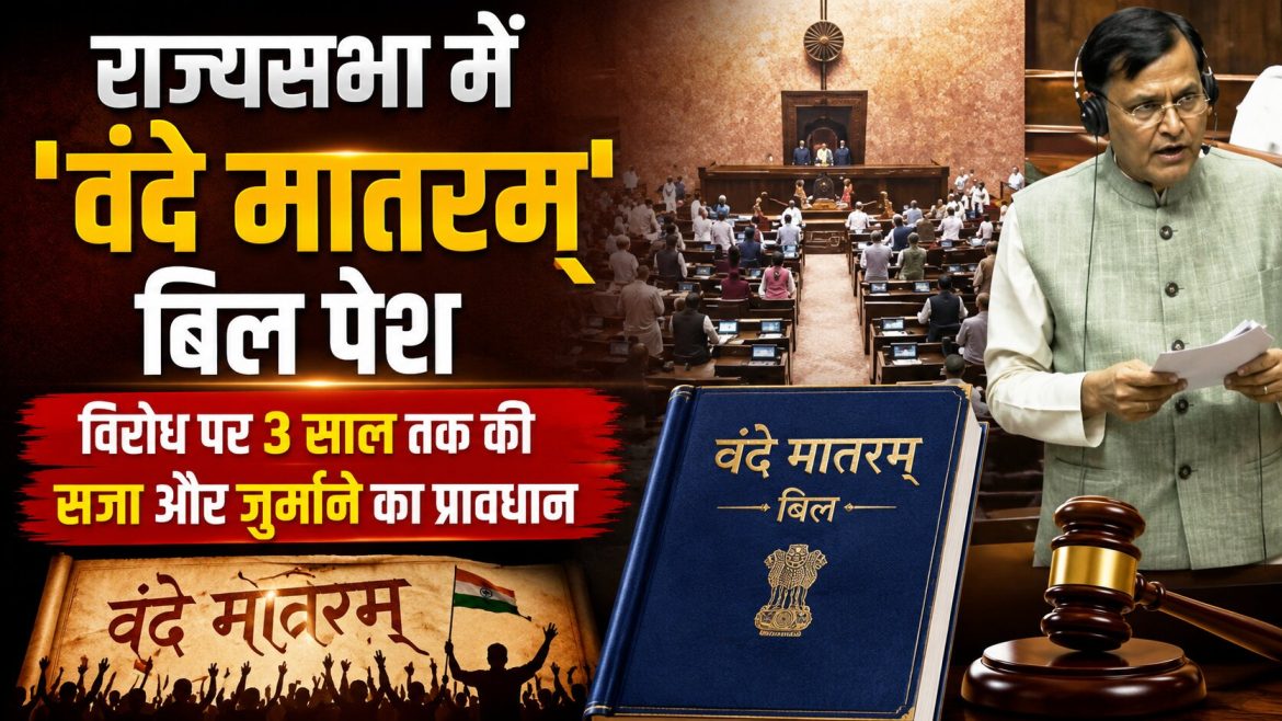 राज्यसभा में ‘वंदे मातरम्’ बिल पेश, विरोध पर 3 साल तक की सजा और जुर्माने का प्रावधान
