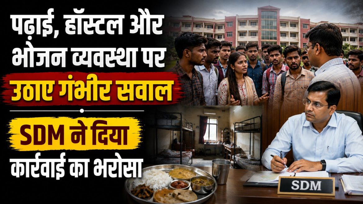 पढ़ाई, हॉस्टल और भोजन व्यवस्था पर उठाए गंभीर सवाल, SDM ने दिया कार्रवाई का भरोसा