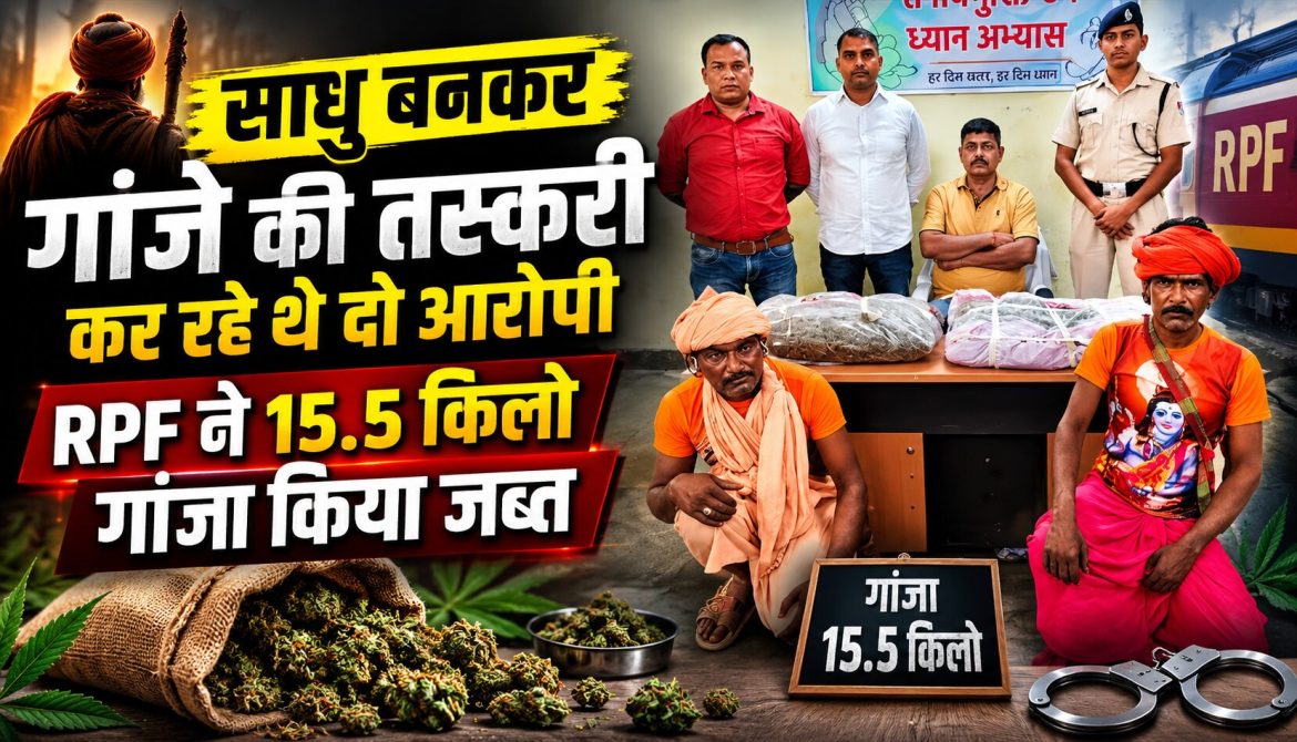 साधु बनकर गांजे की तस्करी कर रहे थे दो आरोपी