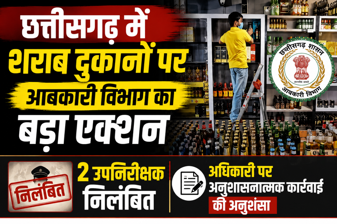 छत्तीसगढ़ में शराब दुकानों पर बड़ा एक्शन