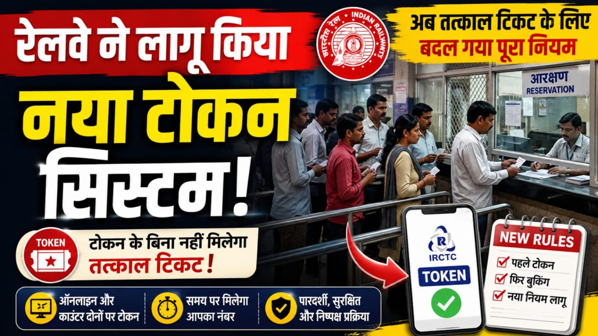 रेलवे ने लागू किया नया टोकन सिस्टम, अब तत्काल टिकट के लिए बदल गया पूरा नियम