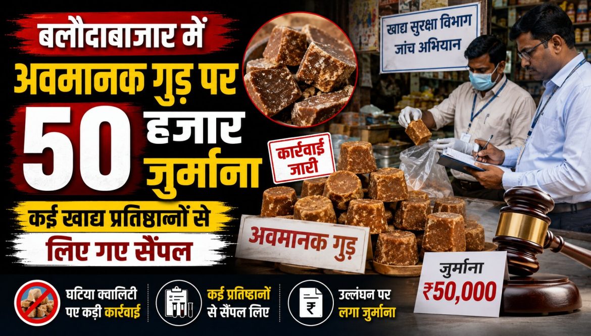 बलौदाबाजार में खाद्य विभाग की कार्रवाई