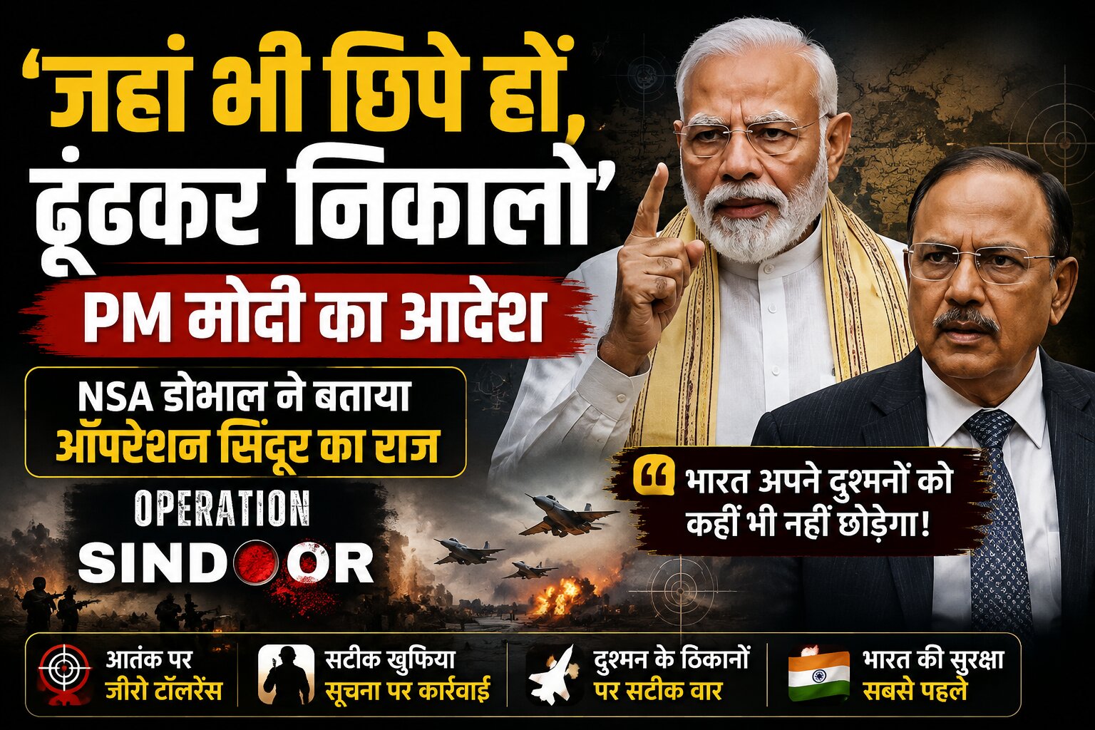 ऑपरेशन सिंदूर की रणनीति पर जानकारी देते राष्ट्रीय सुरक्षा सलाहकार अजीत डोभाल