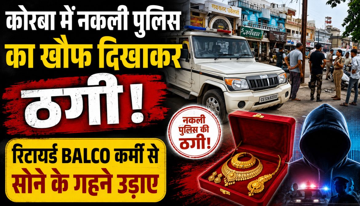 कोरबा में नकली पुलिस का खौफ दिखाकर ठगी