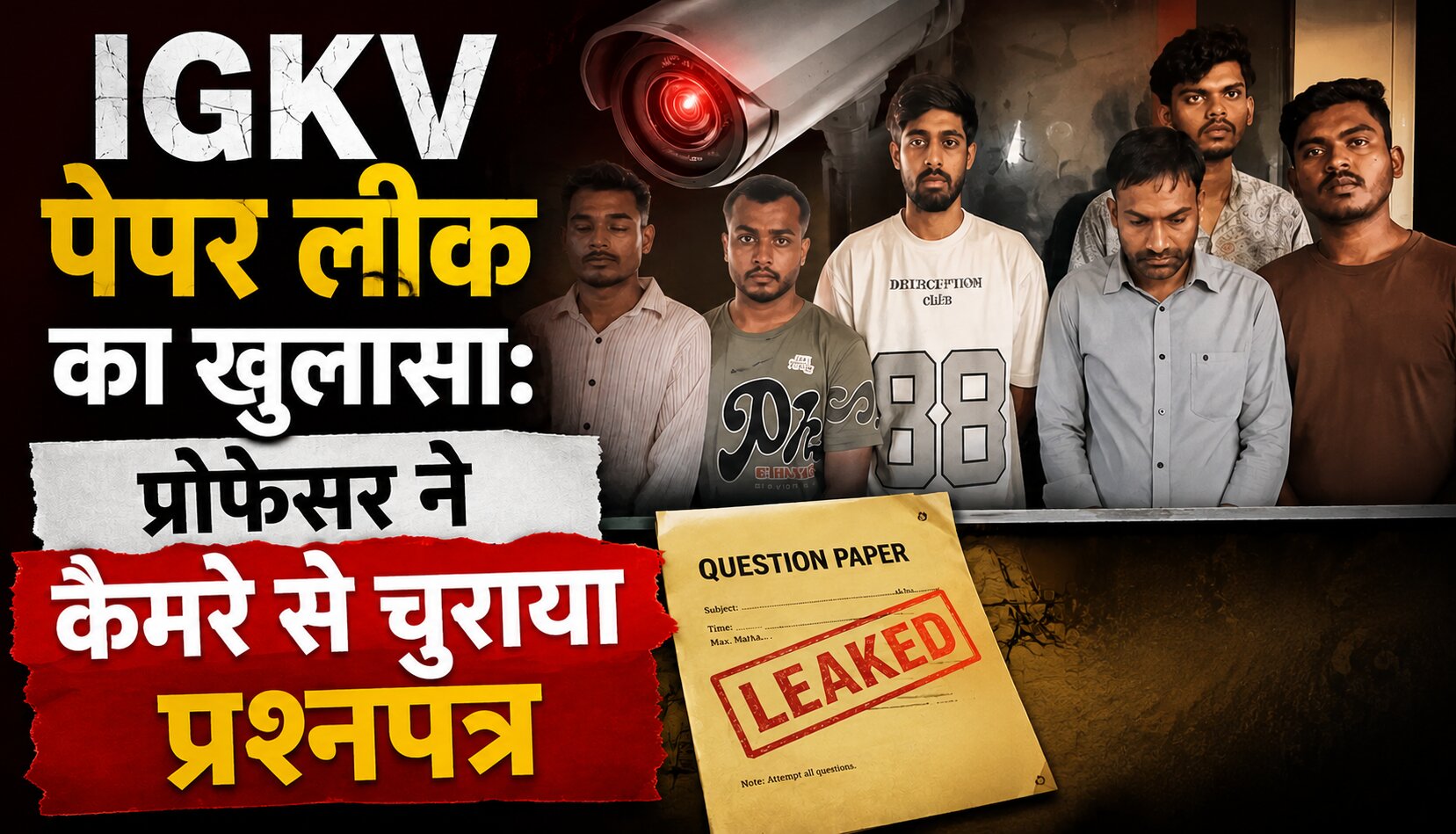IGKV पेपर लीक मामले में गिरफ्तार प्रोफेसर और जांच से जुड़ी तस्वीर
