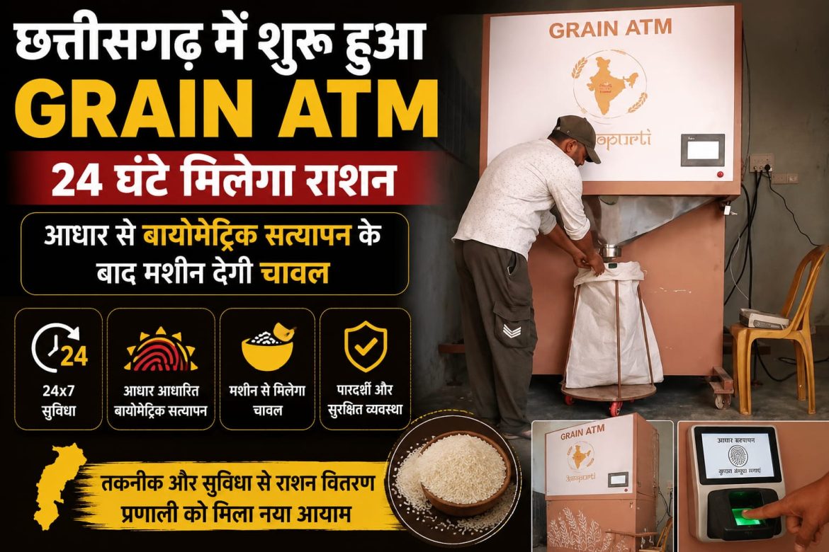 छत्तीसगढ़ में शुरू हुआ Grain ATM, 24 घंटे मिलेगा राशन