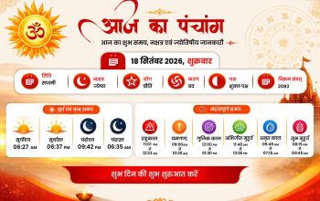 18 सितंबर 2026 के पंचांग में महालक्ष्मी व्रत, गौरी पूजन, राहुकाल और राधा अष्टमी की जानकारी