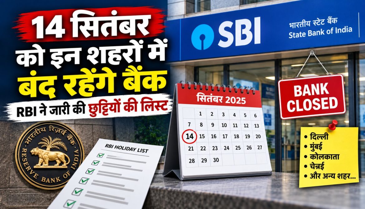 14 सितंबर को इन शहरों में बंद रहेंगे बैंक, RBI ने जारी की छुट्टियों की लिस्ट
