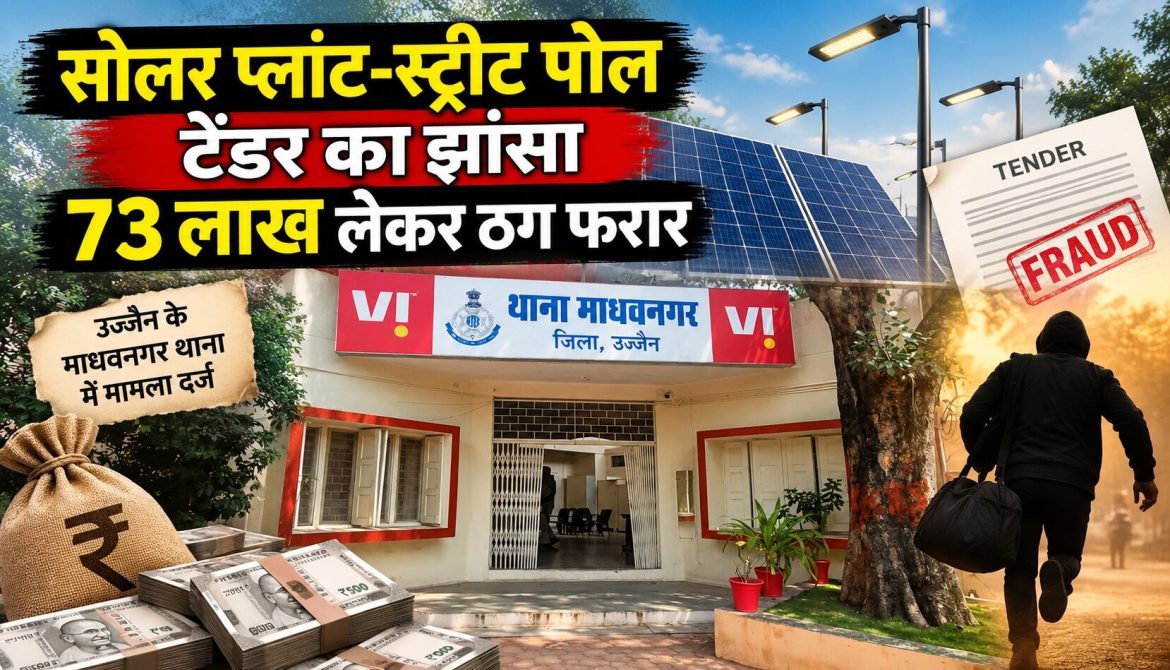 सोलर प्लांट-स्ट्रीट पोल टेंडर का झांसा, 73 लाख लेकर ठग फरार