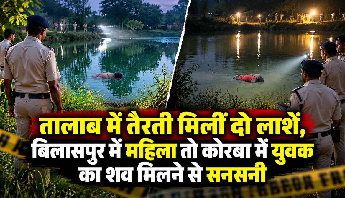 दो जिलों में तालाब से मिले दो शव, बिलासपुर में महिला तो कोरबा में युवक की मौत