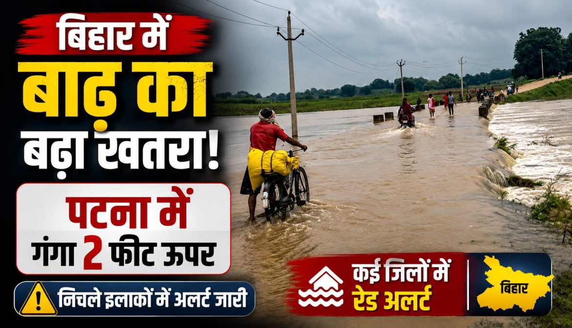 बिहार में बाढ़ का बढ़ा खतरा, पटना में गंगा 2 फीट ऊपर