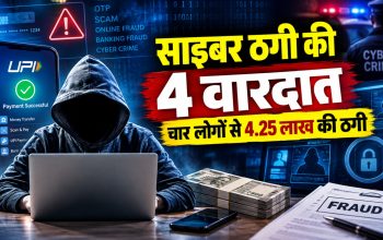 ग्वालियर में साइबर ठगी के मामलों की जांच करती पुलिस