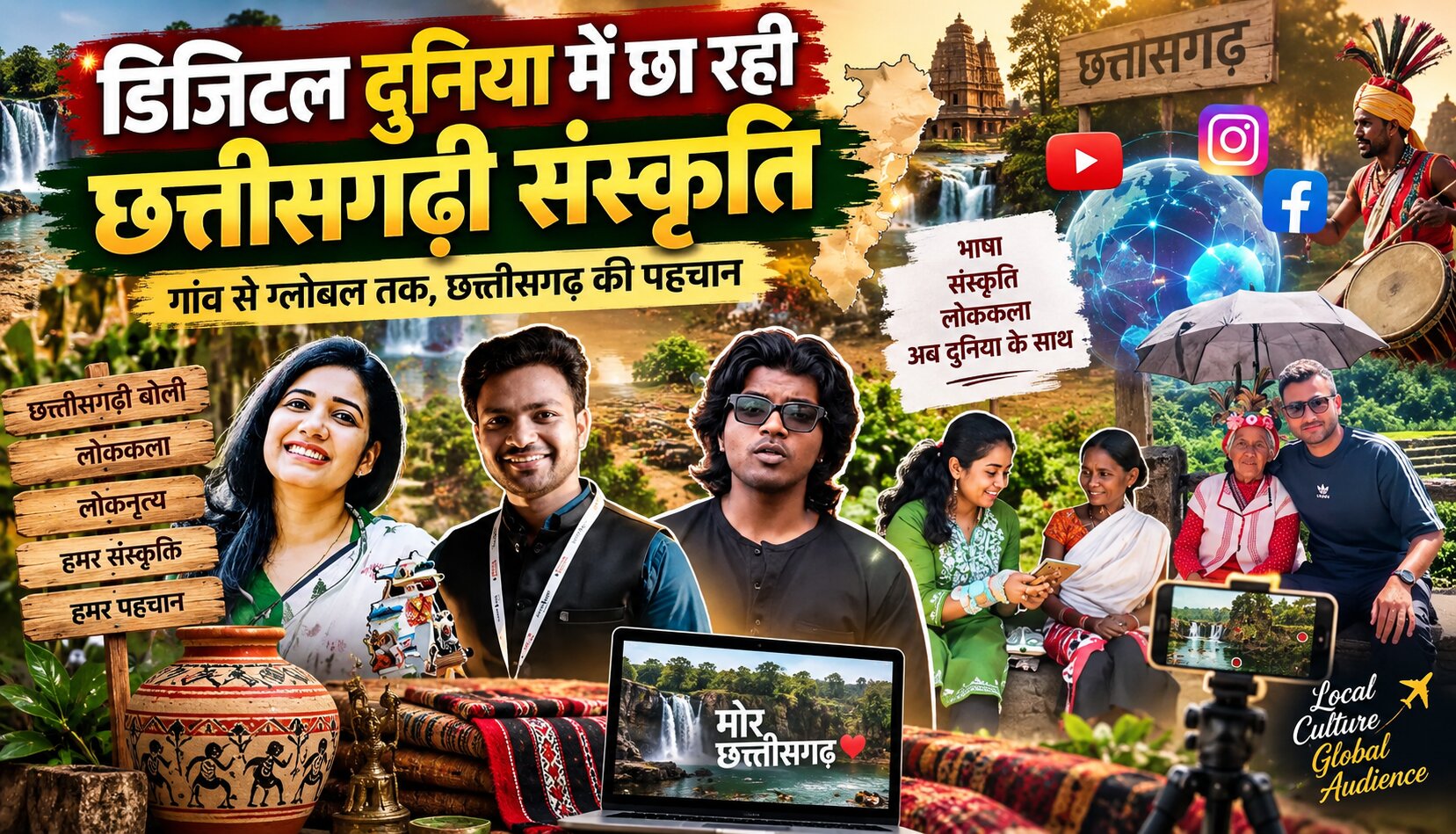 Hindi Diwas 2026 पर छत्तीसगढ़ की संस्कृति और भाषा को डिजिटल मंच देने वाले कंटेंट क्रिएटर्स