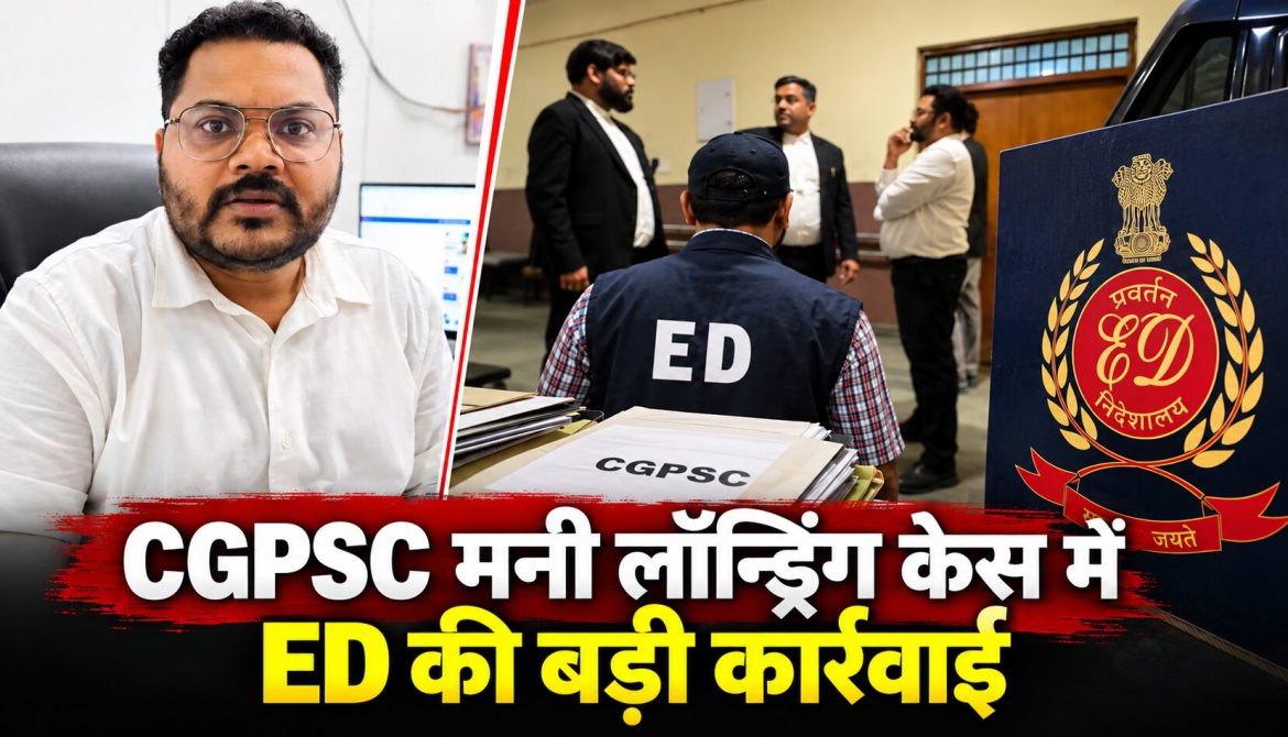 CGPSC मनी लॉन्ड्रिंग केस में ED की बड़ी कार्रवाई
