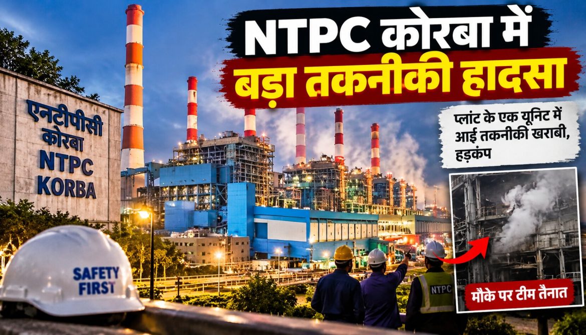 NTPC कोरबा में बड़ा तकनीकी हादसा