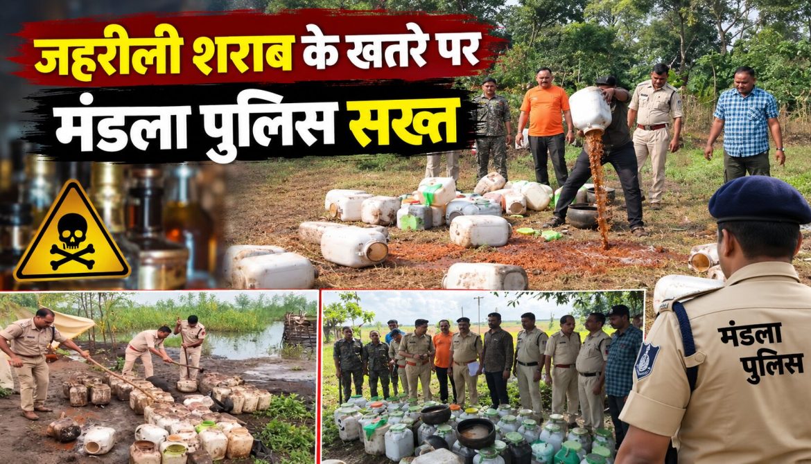 जहरीली शराब के खतरे पर मंडला पुलिस सख्त