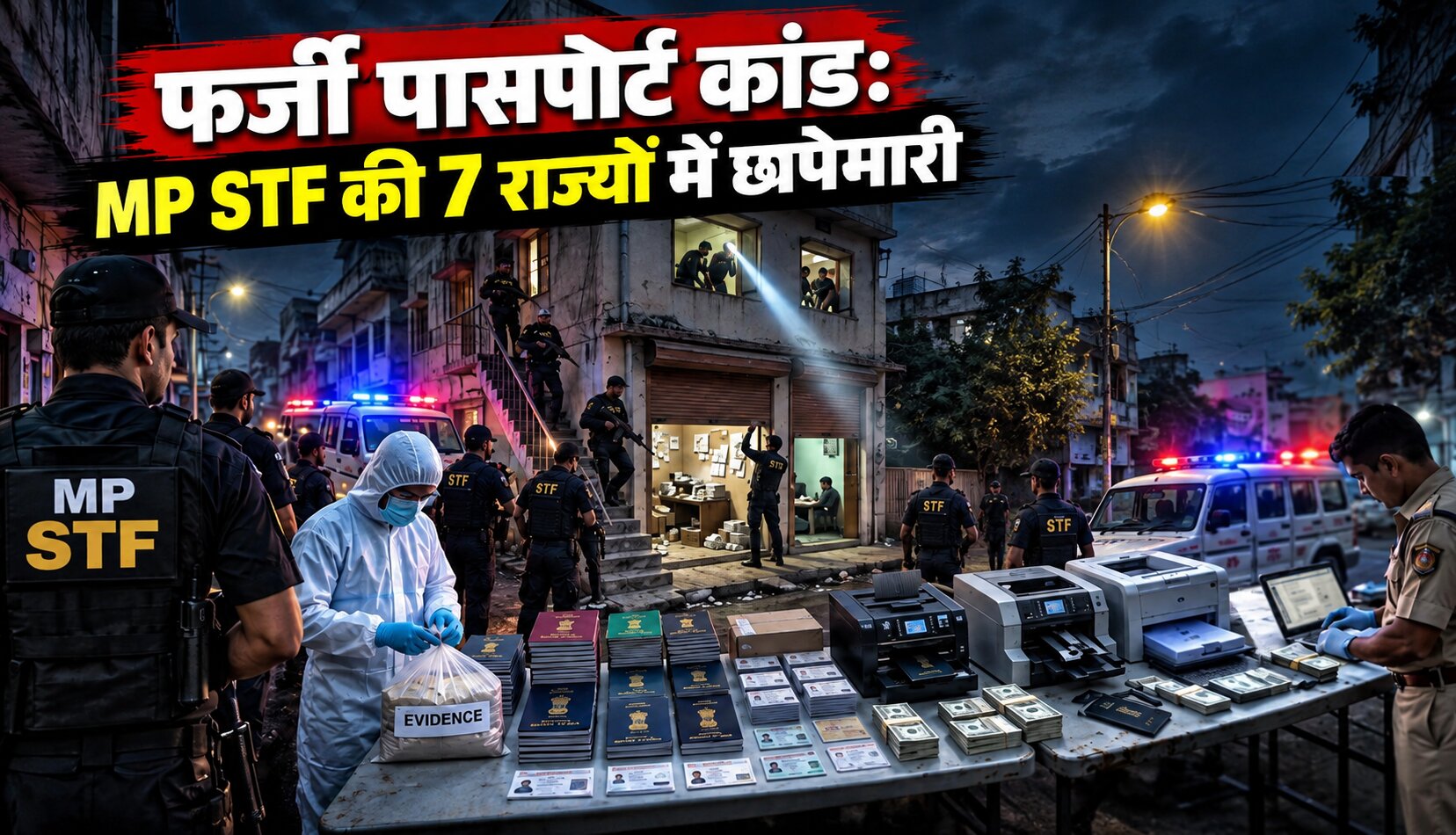 फर्जी पासपोर्ट मामले में सात राज्यों में संदिग्धों की तलाश करती MP STF