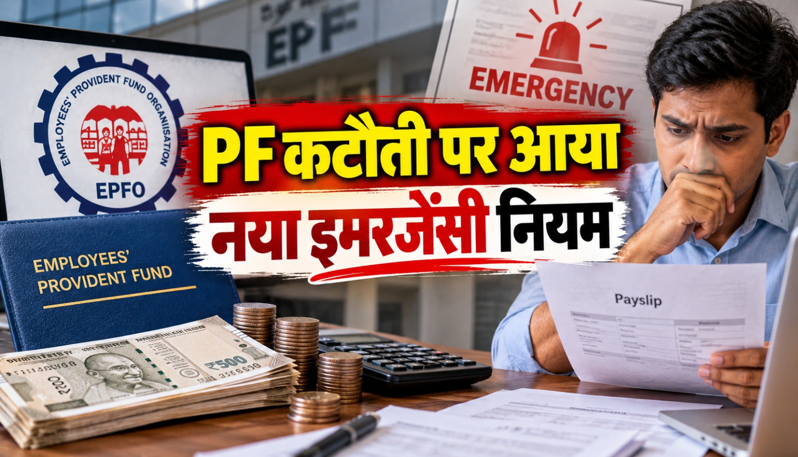EPF के नए आपातकालीन प्रावधान में PF योगदान घटने या स्थगित होने की जानकारी