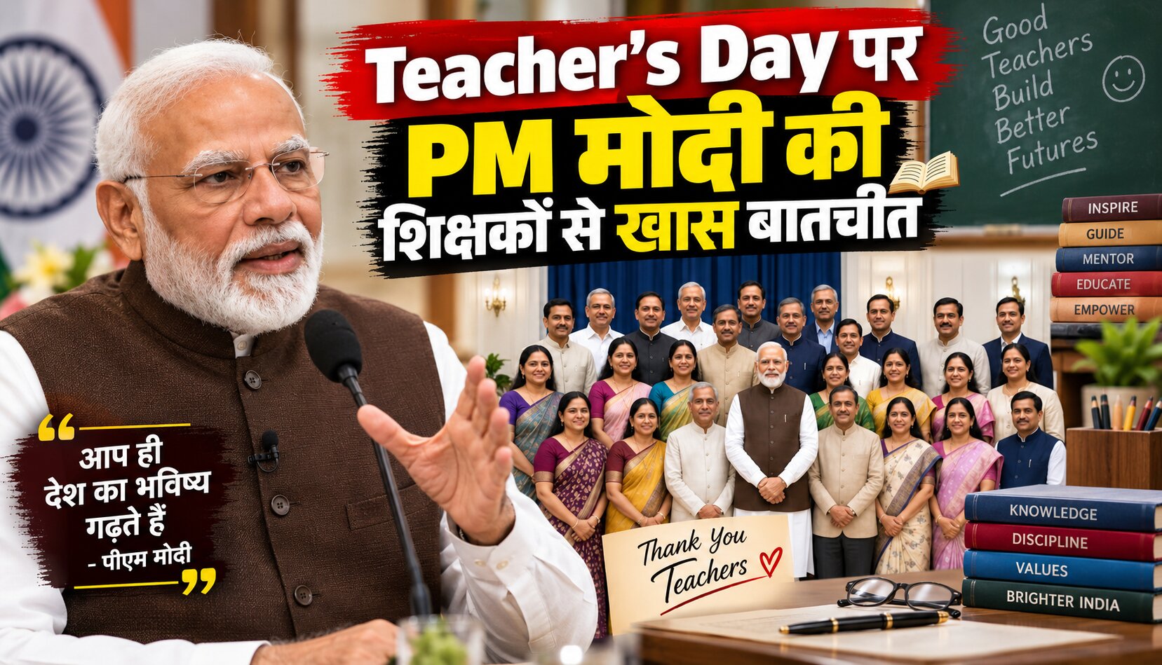 शिक्षक दिवस पर राष्ट्रीय शिक्षक पुरस्कार विजेताओं से संवाद करते प्रधानमंत्री नरेंद्र मोदी