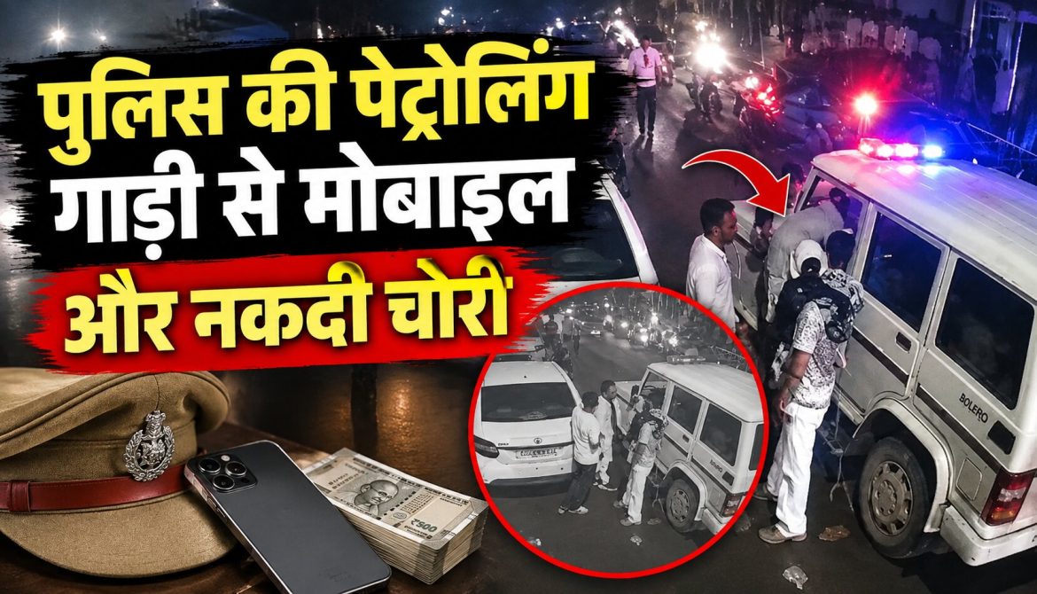 पुलिस की पेट्रोलिंग गाड़ी से मोबाइल और नकदी चोरी