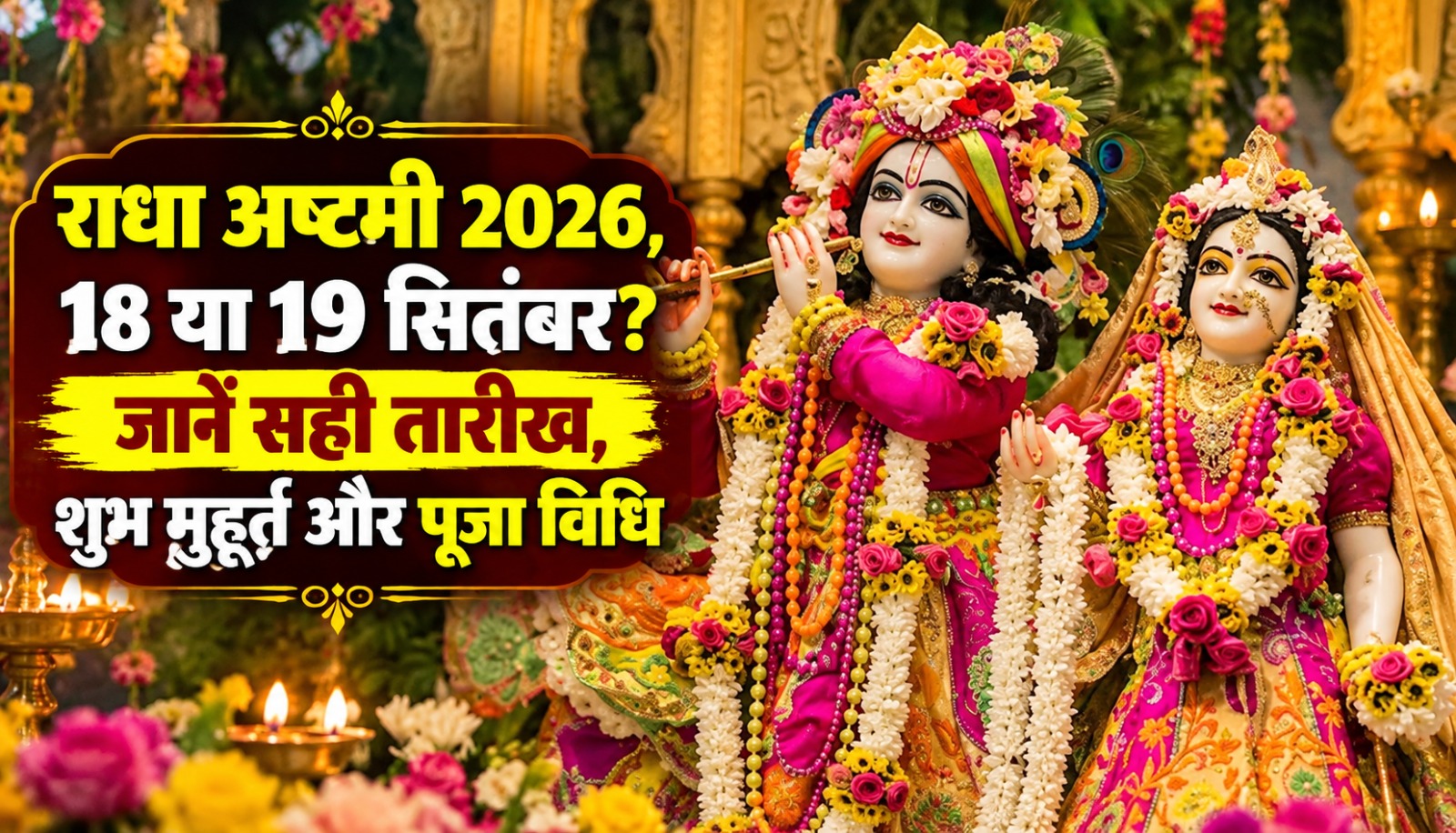 राधा अष्टमी 2026,18 या 19 सितंबर जानें सही तारीख और शुभ मुहूर्त