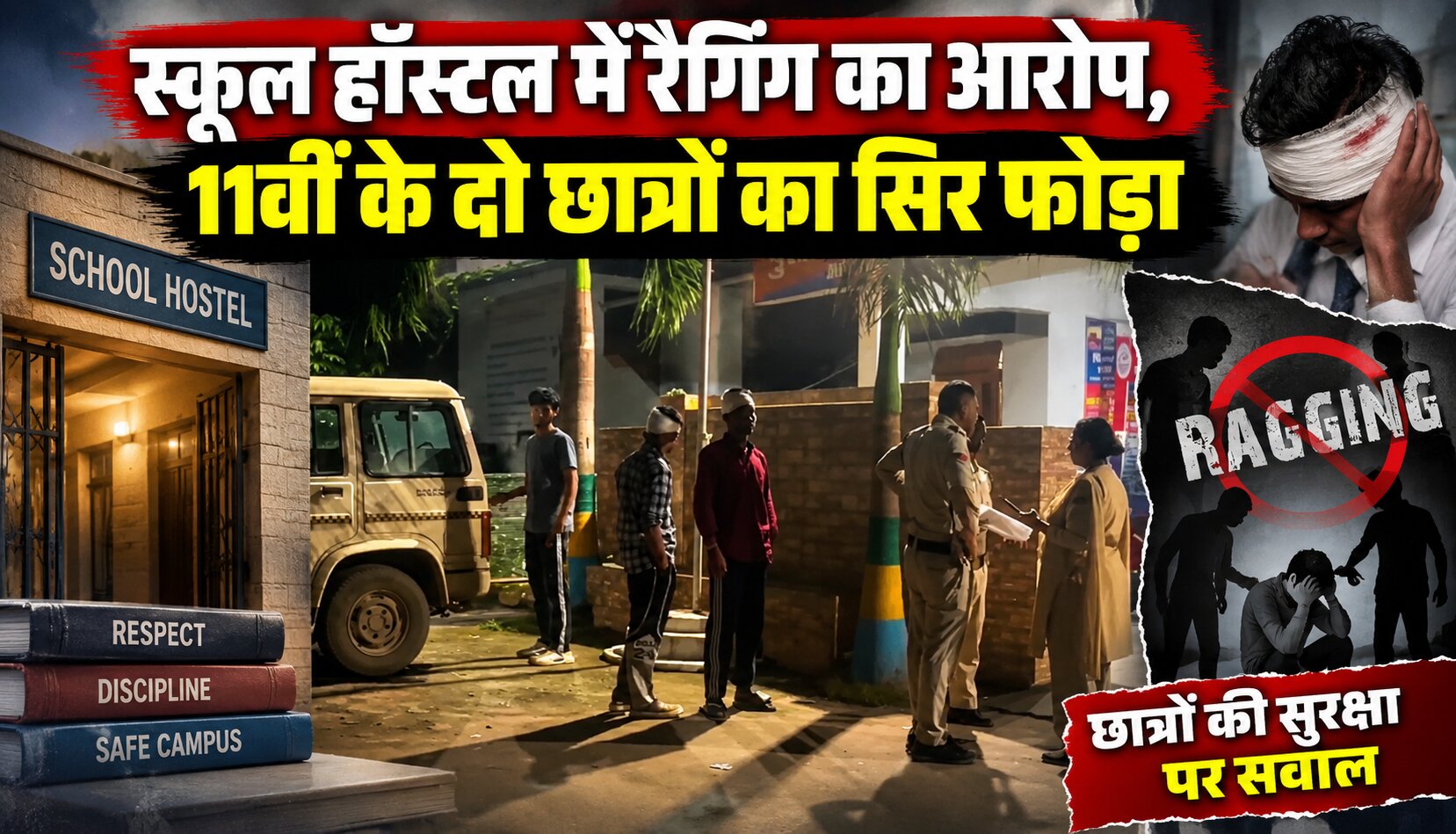 अंबिकापुर के प्रयास आवासीय विद्यालय हॉस्टल में रैगिंग के दौरान घायल छात्र