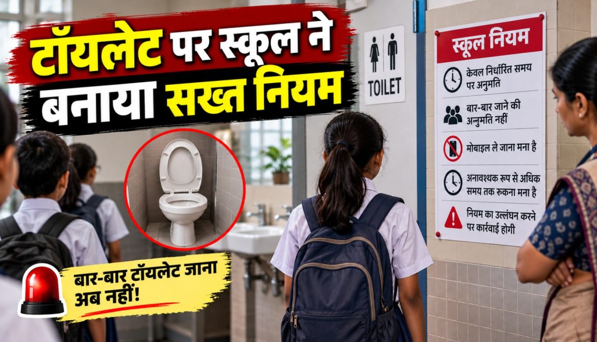 टॉयलेट पर स्कूल ने बनाया सख्त नियम