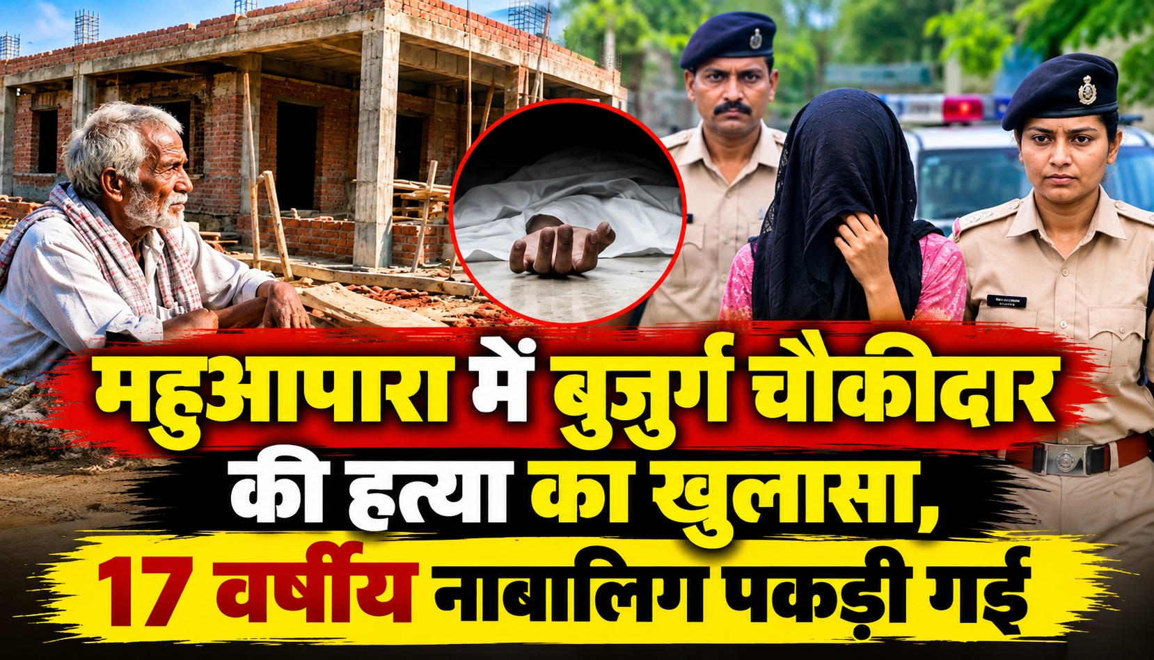 महुआपारा में बुजुर्ग चौकीदार की हत्या का खुलासा, 17 वर्षीय नाबालिग पकड़ी गई