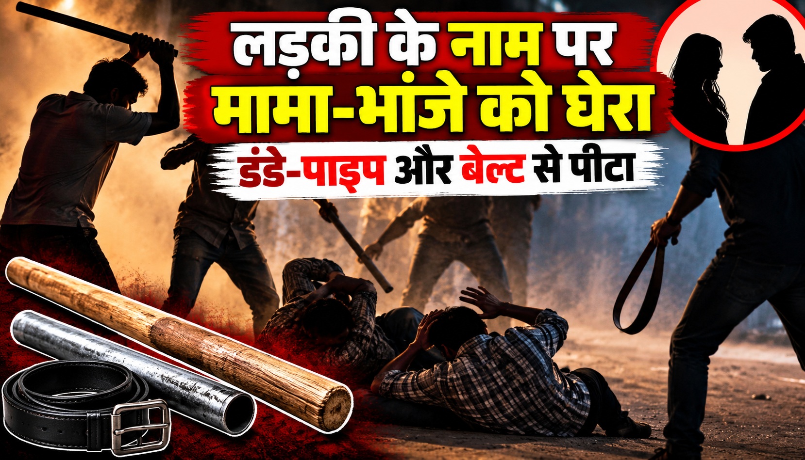 लड़की के नाम पर मामा-भांजे को घेरा, डंडे-पाइप और बेल्ट से पीटा