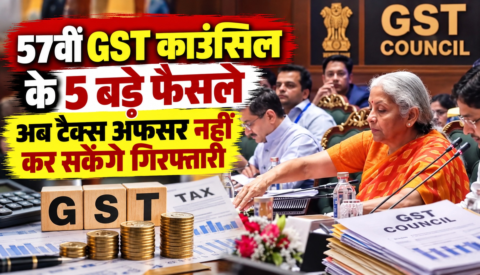 57वीं काउंसिल के 5 बड़े फैसले, अब टैक्स अफसर नहीं कर सकेंगे गिरफ्तारी