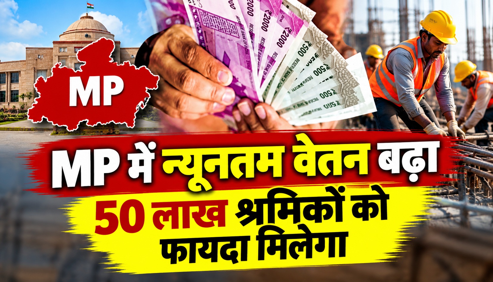 MP में न्यूनतम वेतन बढ़ा, 50 लाख श्रमिकों को फायदा मिलेगा
