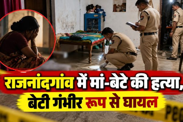 छत्तीसगढ़ के राजनांदगांव जिले के चौथना गांव में मां-बेटे की हत्या और बेटी के घायल होने की घटना