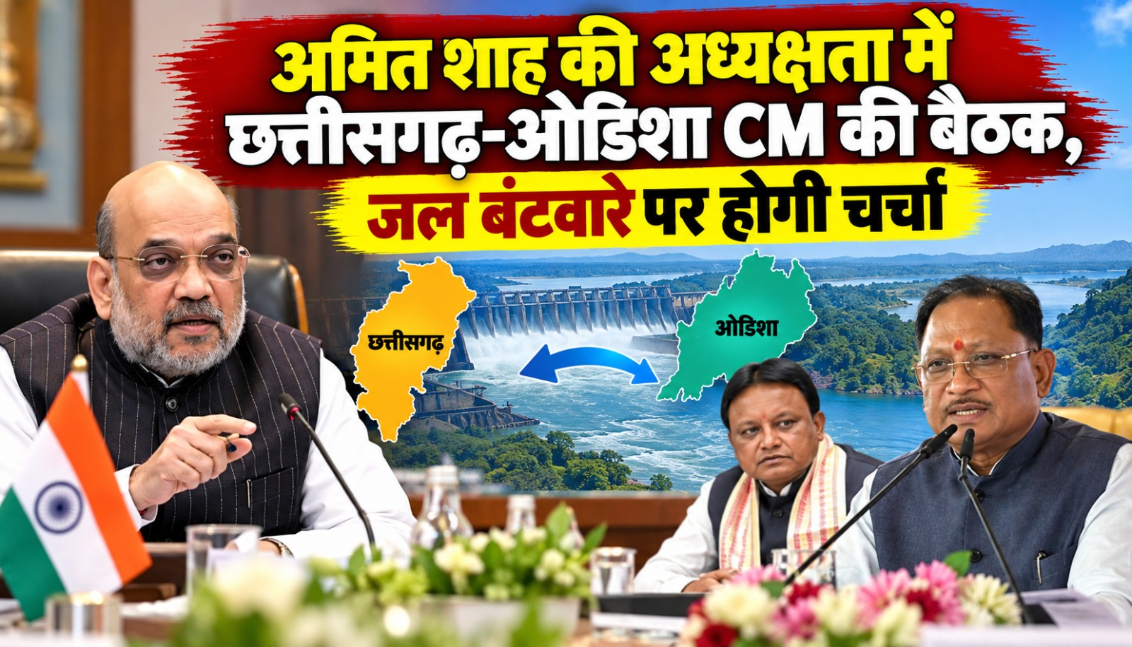 महानदी जल विवाद को लेकर दिल्ली में छत्तीसगढ़ और ओडिशा के मुख्यमंत्रियों की बैठक