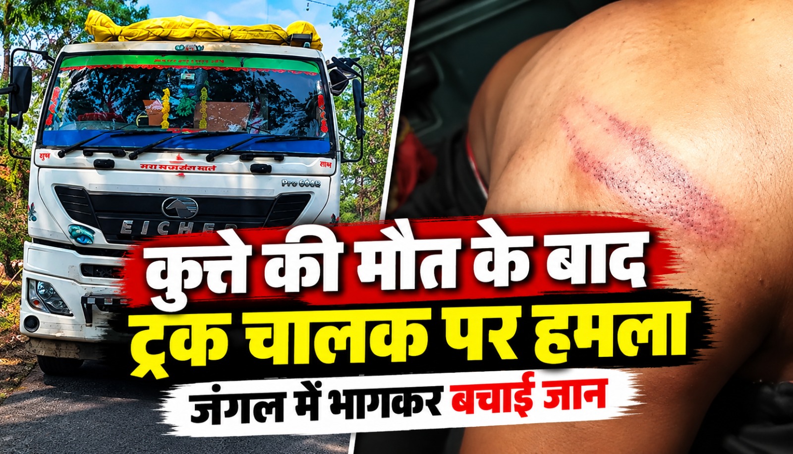 सतना के मझगवां क्षेत्र में कुत्ते की मौत के बाद ट्रक चालक से कथित मारपीट और पुलिस कार्रवाई से जुड़ी खबर की प्रतीकात्मक तस्वीर