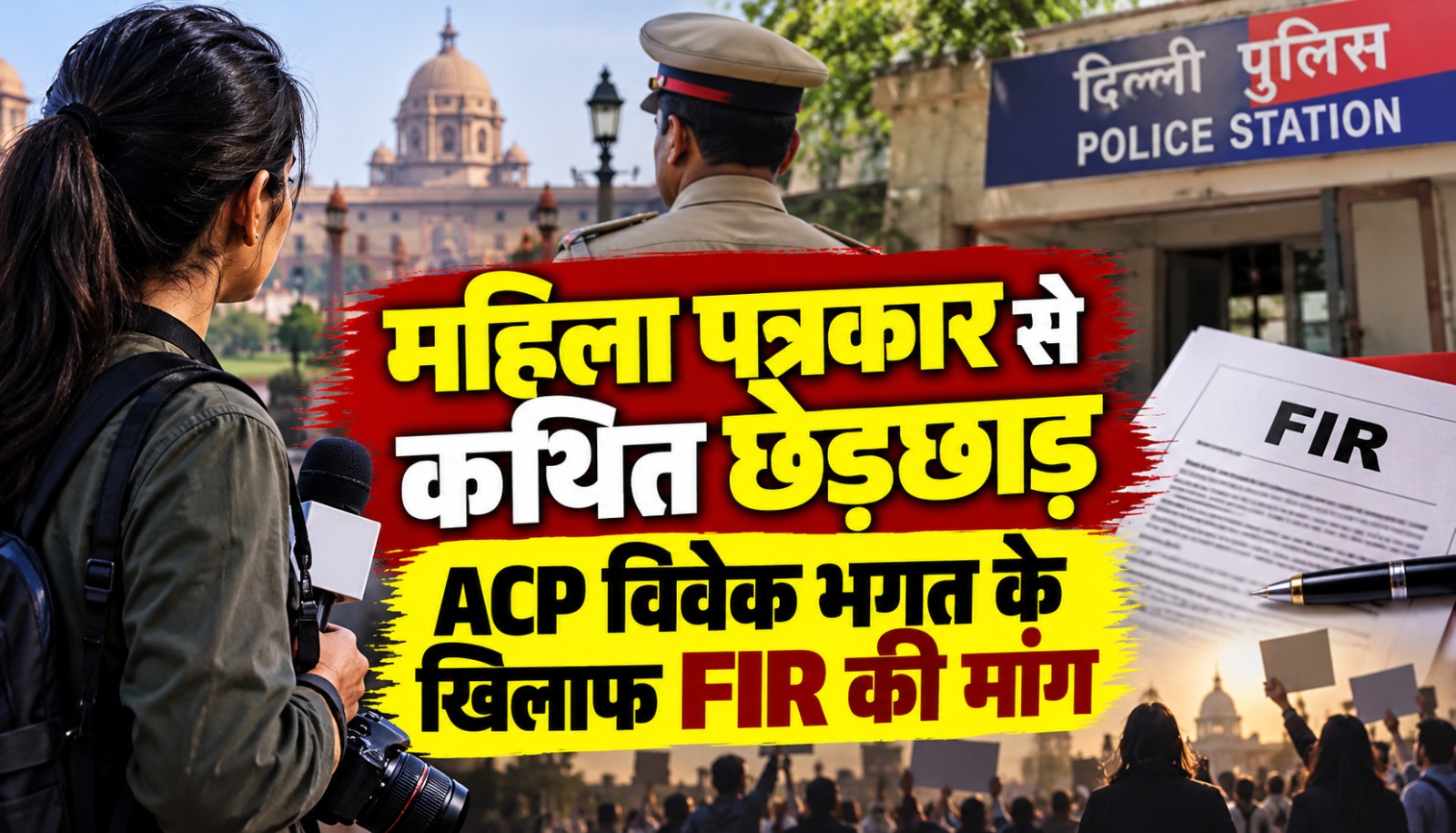 महिला पत्रकार से कथित छेड़छाड़ के मामले में ACP विवेक भगत के खिलाफ FIR की मांग करते CJP के कार्यकर्ता महिला पत्रकार से कथित छेड़छाड़ के मामले में ACP विवेक भगत के खिलाफ FIR की मांग करते CJP के कार्यकर्ता