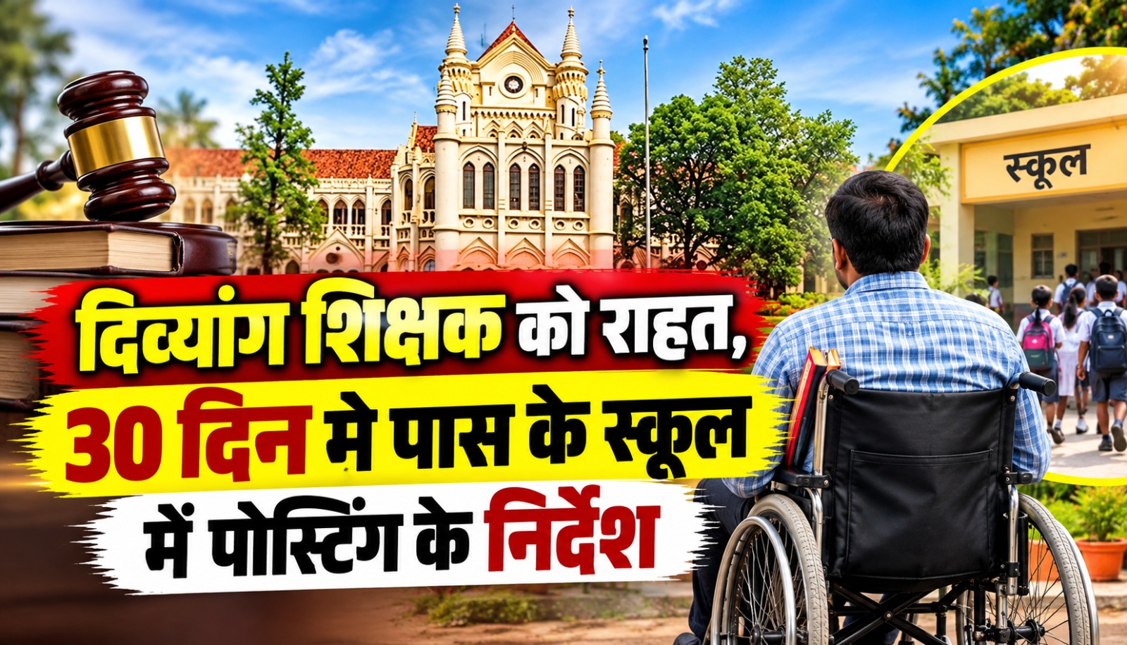 छत्तीसगढ़ हाईकोर्ट ने 45 प्रतिशत दिव्यांग शिक्षक टेकश्वर कौशिक को नजदीकी स्कूल में पदस्थ करने का निर्देश दिया।