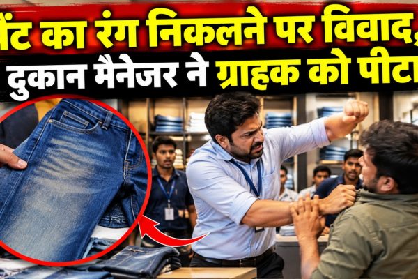 दुर्ग ट्रेड सेंटर की कपड़ा दुकान में पैंट का रंग निकलने की शिकायत पर ग्राहक और मैनेजर के बीच हुए विवाद से जुड़ी सांकेतिक तस्वीर