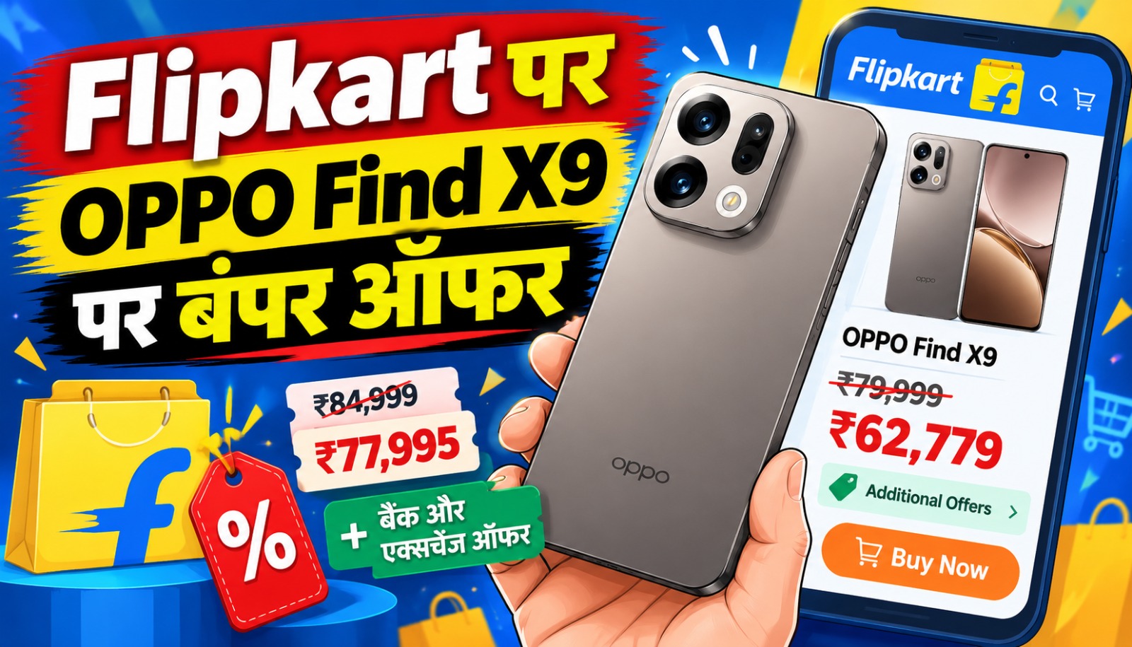 Flipkart पर डिस्काउंट के साथ उपलब्ध OPPO Find X9 स्मार्टफोन