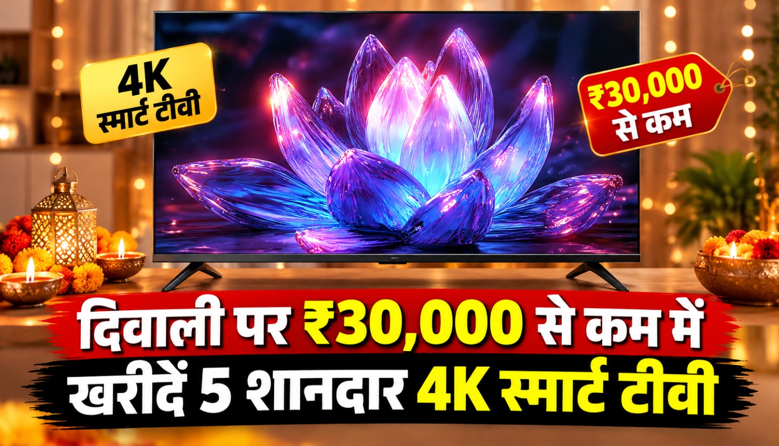 दिवाली शॉपिंग के लिए 30 हजार रुपये से कम कीमत वाले Vu और Xiaomi के 4K स्मार्ट टीवी