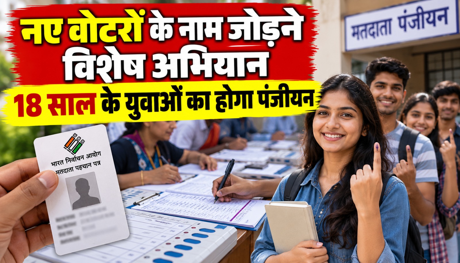 18 साल की उम्र पूरी करने वाले युवाओं के नए मतदाता पंजीयन के लिए विशेष अभियान