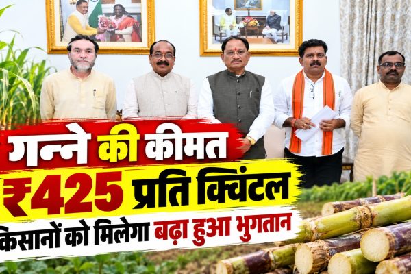गन्ने की कीमत ₹425 प्रति क्विंटल, किसानों को मिलेगा बढ़ा हुआ भुगतान