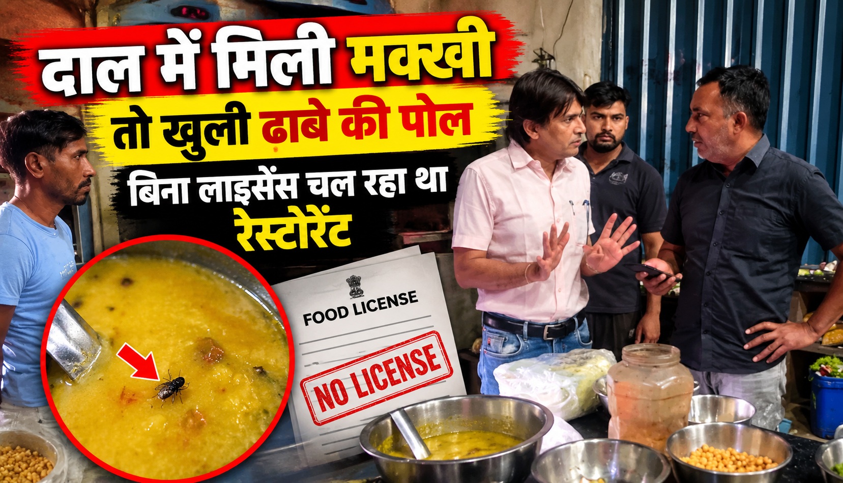 दाल में मिली मक्खी तो खुली ढाबे की पोल, बिना लाइसेंस चल रहा था रेस्टोरेंट