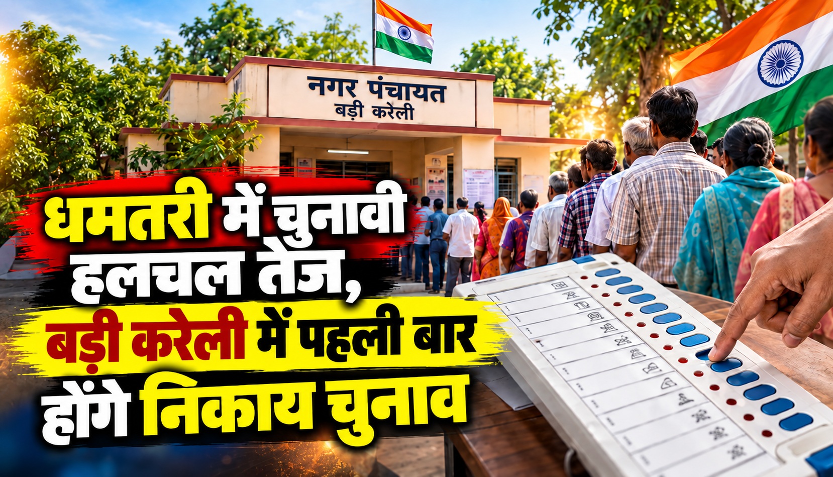 धमतरी में चुनावी हलचल तेज, बड़ी करेली में पहली बार होंगे निकाय चुनाव